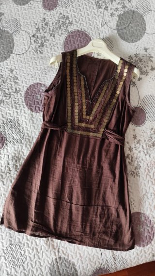 Blusa Vintage Marrón. Blusón. Camisa marrón.