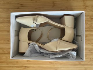 Zapatos Mary Jane Alesya Beige Tacón Ancho
