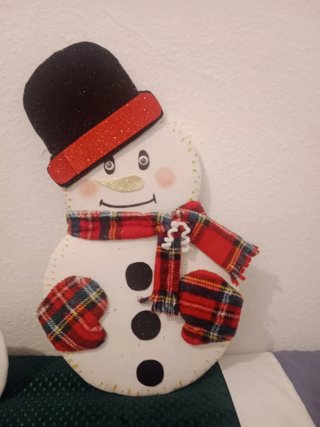 Figura Decorativa de Muñeco de Nieve