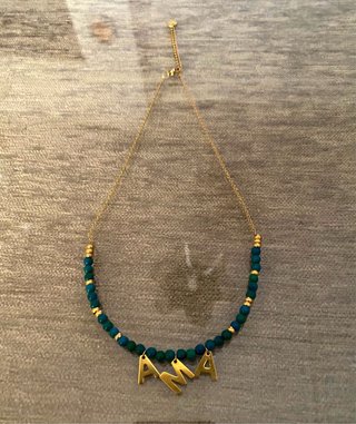 Collar AMA acero y piedra natural