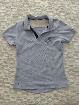 Camiseta hípica infantil azul