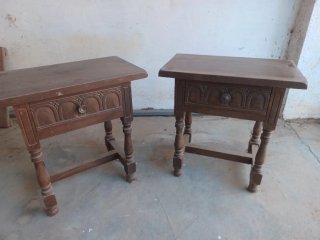 Mesitas de noche rústicas de madera