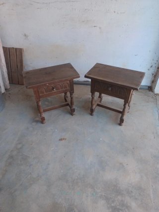 Mesitas de noche rústicas de madera