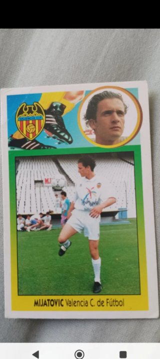 Cromo Mijatovic Valencia C.F. liga 93/94
