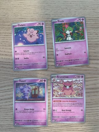 Lote 4 Cartas Pokémon Psíquico