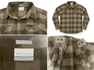 Columbia Camisa de Franela a Cuadros M