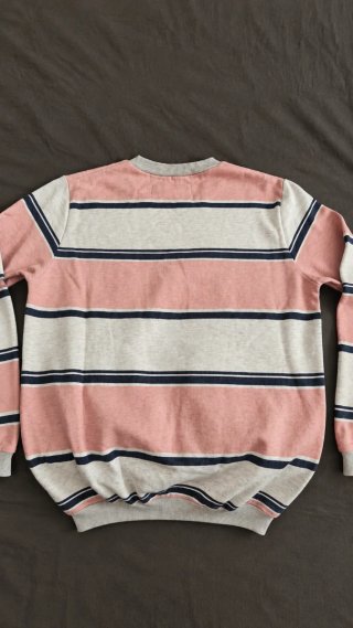Sudadera Pull&Bear rayas rosa y gris