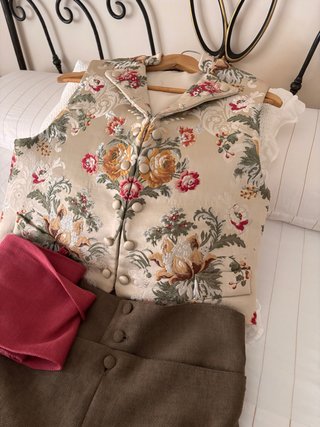 Traje completo fallero con chaleco seda