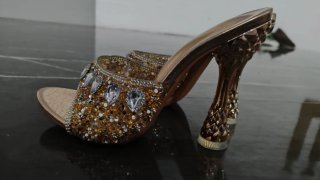 Sandalias de fiesta doradas