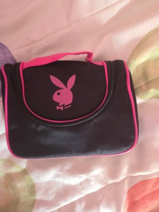 Neceser Playboy Negro y Rosa