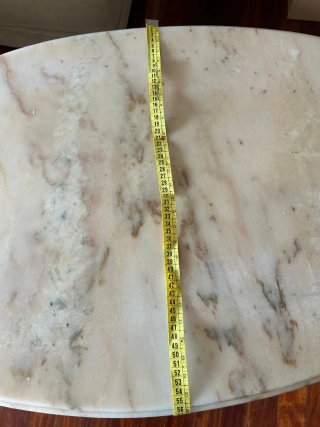 Mesa Antigua de Mármol y Madera