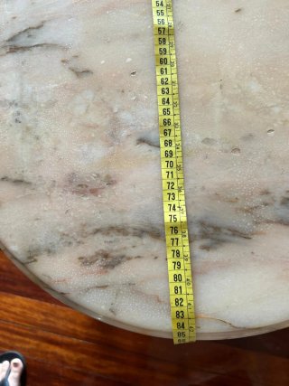Mesa Antigua de Mármol y Madera