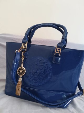 Bolso Versace Azul y Dorado