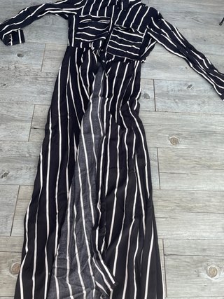 Vestido largo de rayas