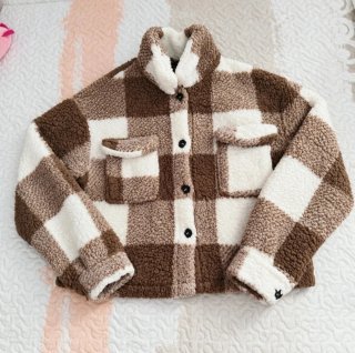 Chaqueta de Borreguito Cuadros Shein