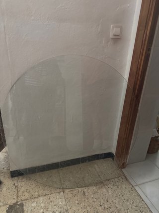 Tapa de cristal redonda 1m