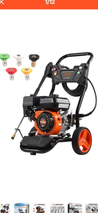 Hidrolimpiadora de Gasolina VEVOR 7.0HP, 3950 PSI