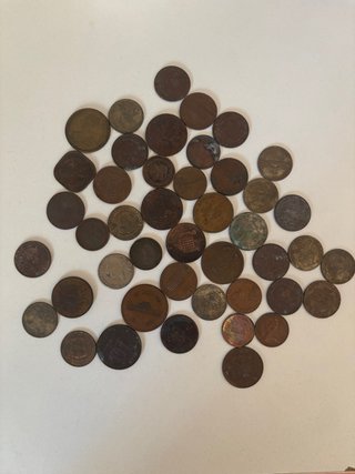 Lote de monedas antiguas extranjeras