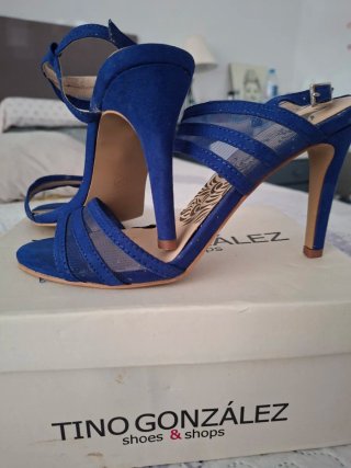 Sandalias de tacón Tino Gonzalez azul