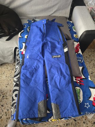 Pantalón de Nieve Spyder Azul y Negro