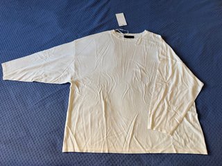 Jersey de punto fino blanco Zara