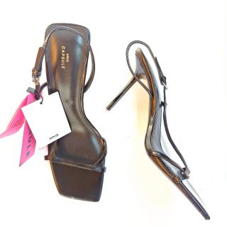 Sandalias de tacón negras Mango
