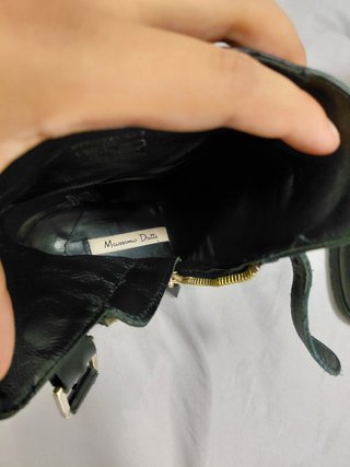 Botas caña baja Massimo Dutti negras