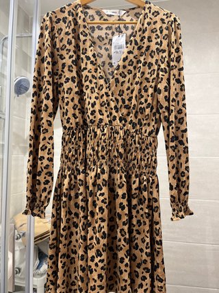 Vestido Animal Print Mango Talla M