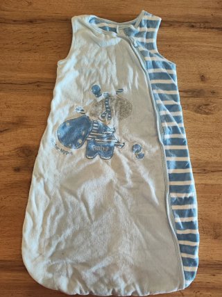 Saco bebé azul con dibujo