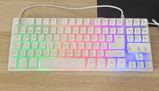 Teclado Gaming 75% Trust Blanco