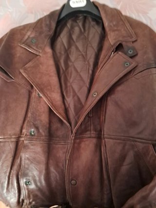 Chaqueta de Piel Marrón