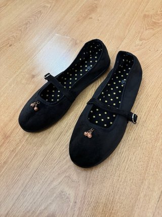 Bailarinas de Terciopelo Negro Talla 37-38