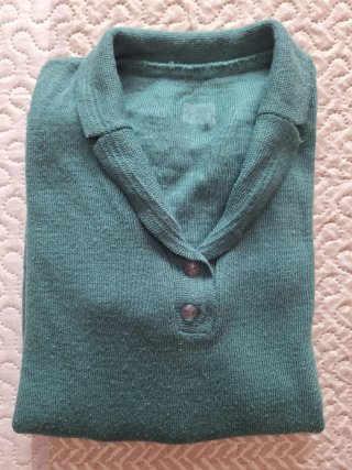 Jersey Verde con Cuello Talla M