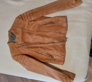 Cazadora de Piel Auténtica Talla 42