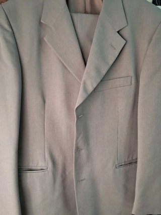 Traje de chaqueta gris hombre