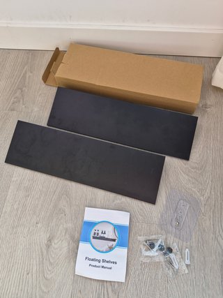 Set de 2 Estantes de Pared de Metal 40cm
