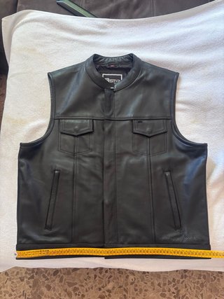 Chaleco de cuero RST negro