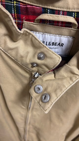 Chaqueta bomber beige hombre