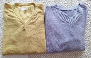 Lote de 2 Jerseys Talla M Lila/Amarillo