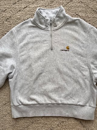 Sudadera Carhartt gris con cremallera