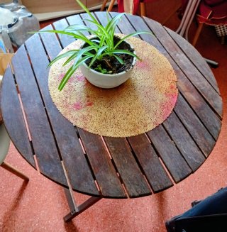Mesa Redonda de Madera Plegable