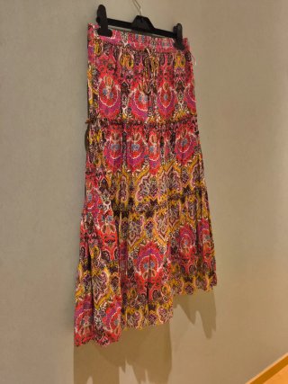 Falda larga floral multicolor Talla 34