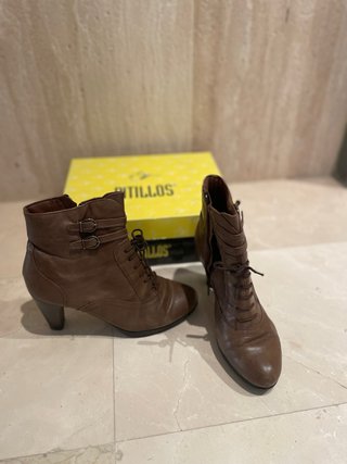Botines Pitillos Marrones Mujer