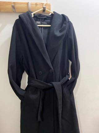 Abrigo largo Zara M mujer negro