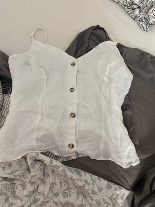 Top tirantes blanco botones L