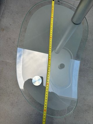 Tavolo da scrivania in vetro e metallo