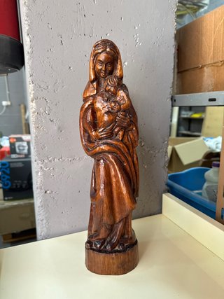 Figura Virgen María Madera Maciza
