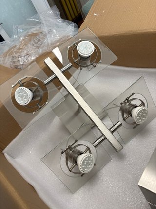 Lámpara de techo comedor cristal y metal