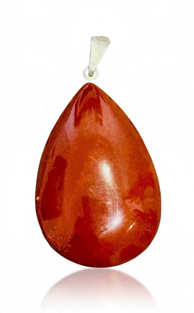 Colgante Cornalina Roja Doble Cara