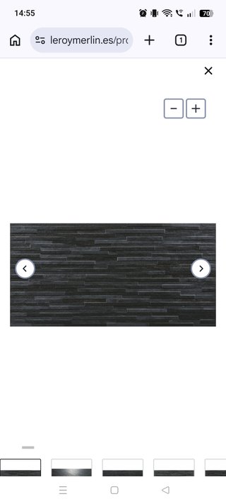 Revestimiento de Pared Efecto Piedra Negro